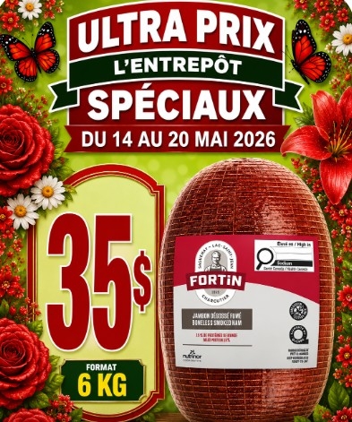 Ultra Prix L'Entrepôt - circulaire du Jeudi, le 14 mai 2026 au mercredi 20 mai 2026